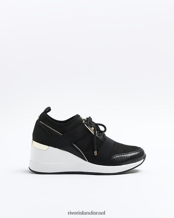 הַנעָלָה River Island נעלי שרוכים שָׁחוֹר נשים BDZ4084487
