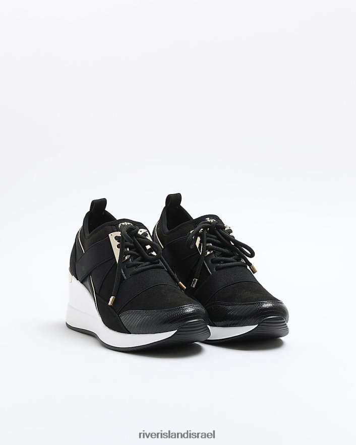 הַנעָלָה River Island נעלי שרוכים שָׁחוֹר נשים BDZ4084487
