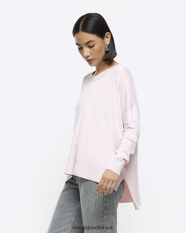 לבוש River Island מגשר סרוג משובח וָרוֹד נשים BDZ408449
