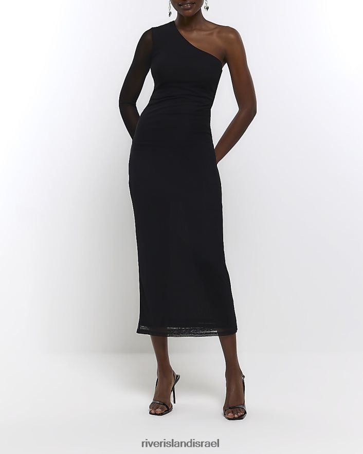 לבוש River Island חצאית מקסי רשת שָׁחוֹר נשים BDZ4084494