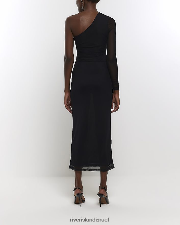 לבוש River Island חצאית מקסי רשת שָׁחוֹר נשים BDZ4084494