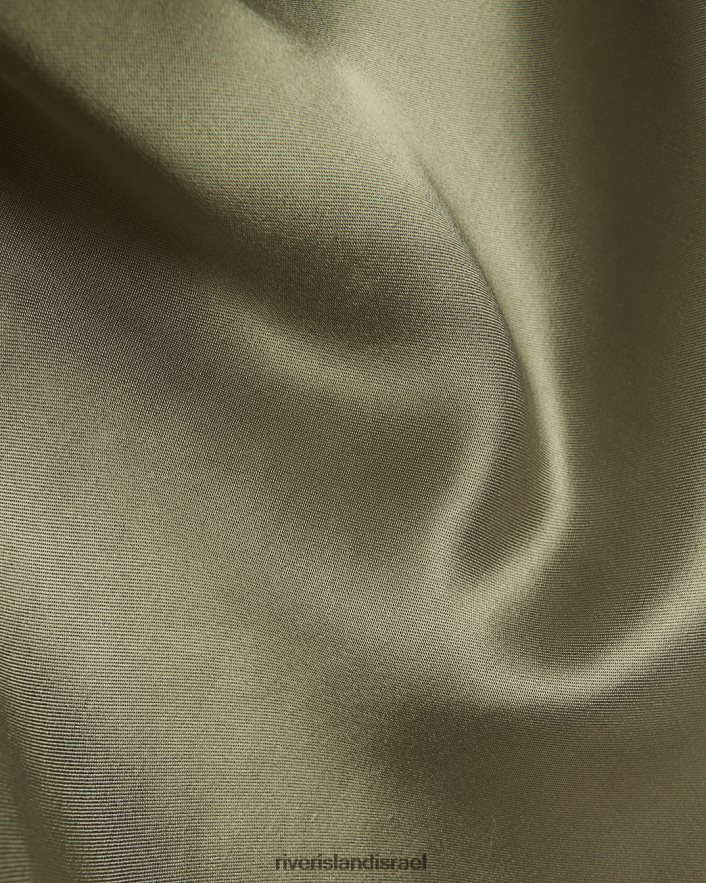 לבוש River Island חצאית מקסי סאטן חָקִי נשים BDZ40844