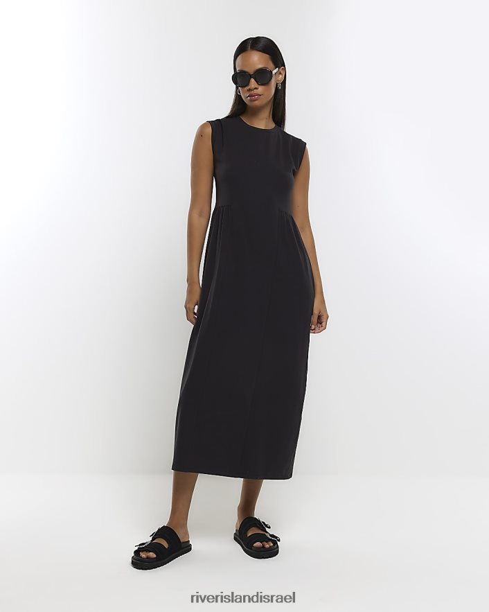 לבוש River Island שמלת מידי ללא שרוולים אפור נשים BDZ4084512