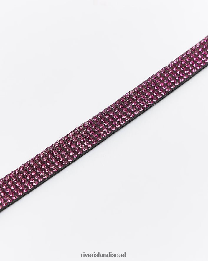 אביזרים River Island שרשרת קולר יהלומים וָרוֹד נשים BDZ4084526
