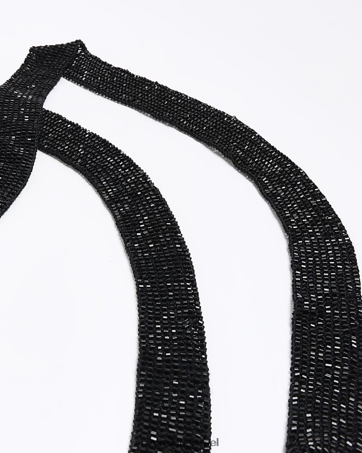 אביזרים River Island שרשרת עיטוף חרוזים שָׁחוֹר נשים BDZ4084542