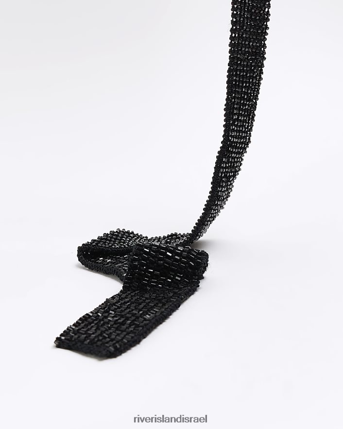 אביזרים River Island שרשרת עיטוף חרוזים שָׁחוֹר נשים BDZ4084542