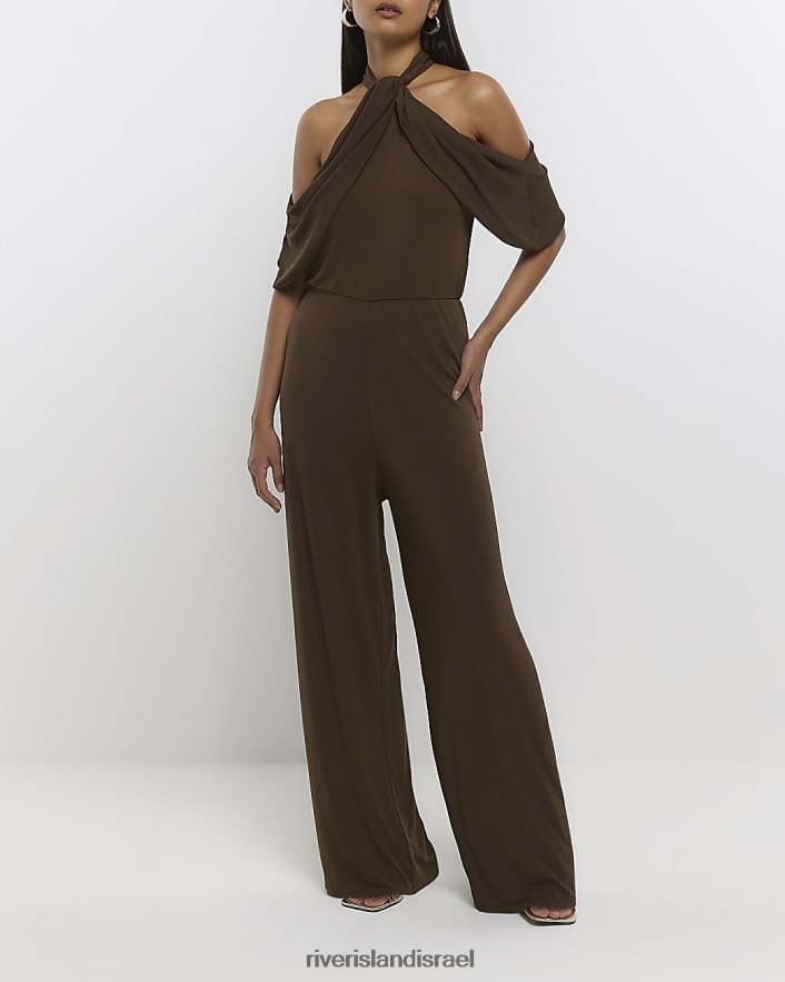 לבוש River Island סרבל צווארון כתף קרה חָקִי נשים BDZ4084544