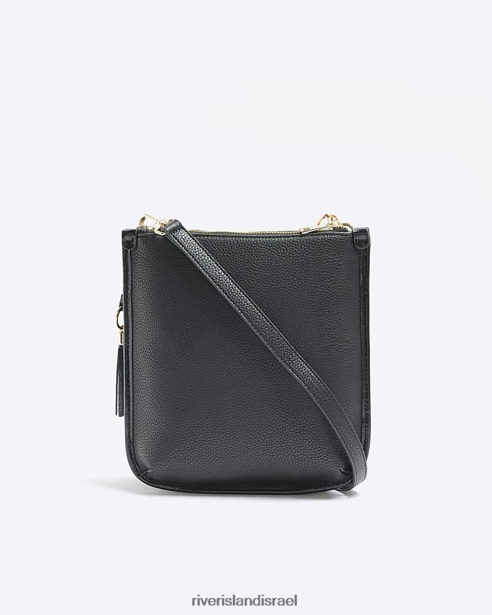 אביזרים River Island תיק שליח עם פרטי שרשרת שָׁחוֹר נשים BDZ4084549