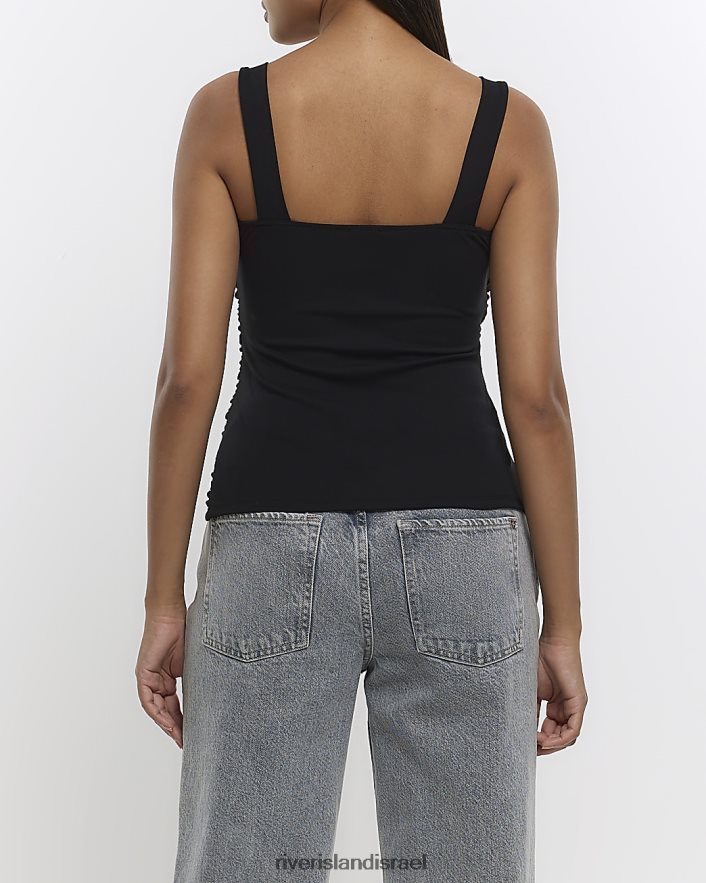 לבוש River Island חלק עליון של קורסאז' שָׁחוֹר נשים BDZ4084563