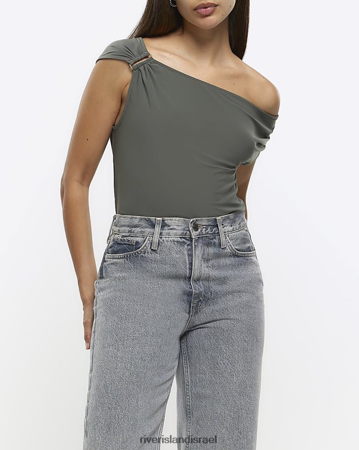 לבוש River Island חלק עליון אופ-כתף חָקִי נשים BDZ4084575