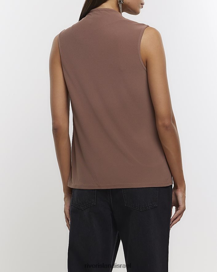 לבוש River Island חלק עליון גלישה חום נשים BDZ4084593