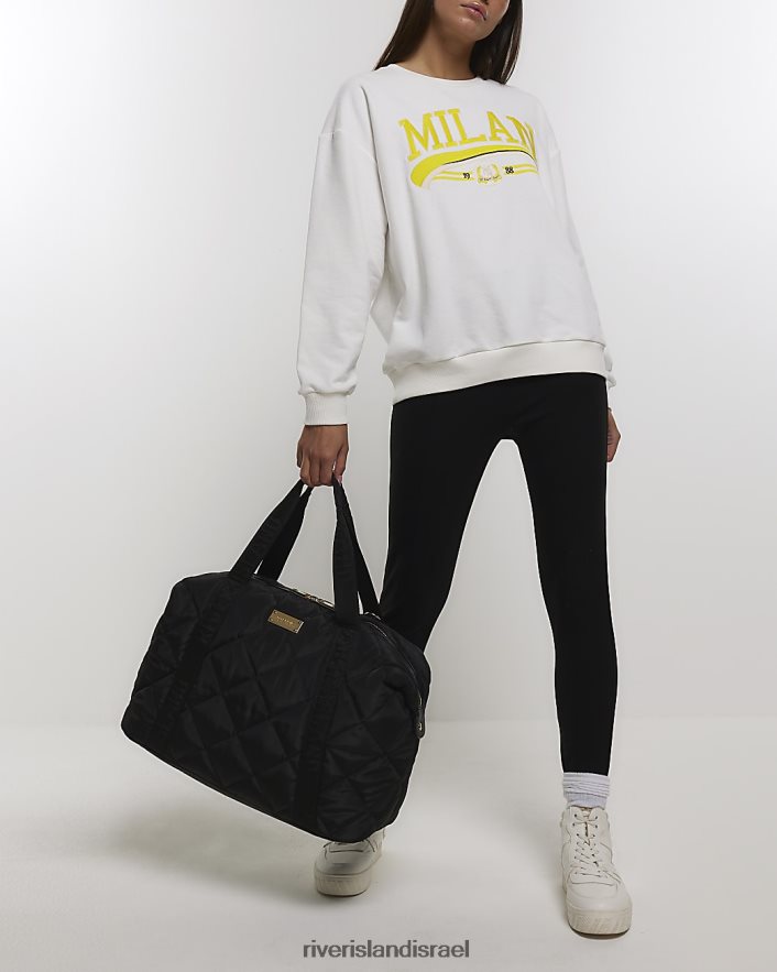 אביזרים River Island תיק נסיעות מרופד שָׁחוֹר נשים BDZ4084613