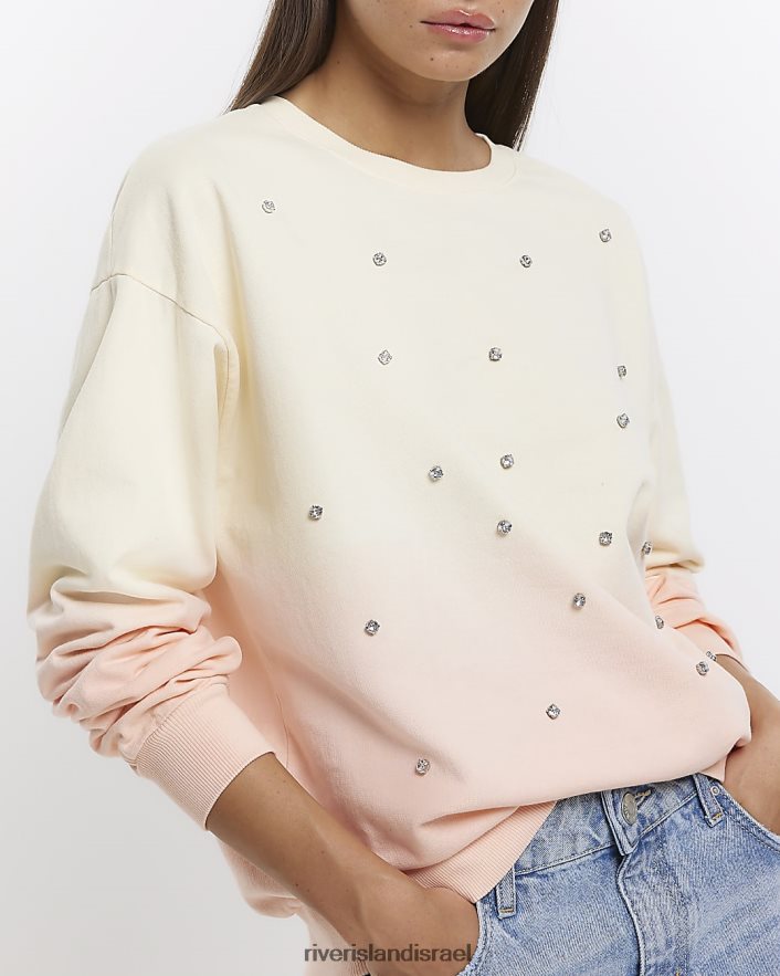 לבוש River Island סווטשירט מעוטר אומברה וָרוֹד נשים BDZ4084617