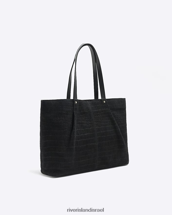 אביזרים River Island תיק קניות זמש שָׁחוֹר נשים BDZ4084635