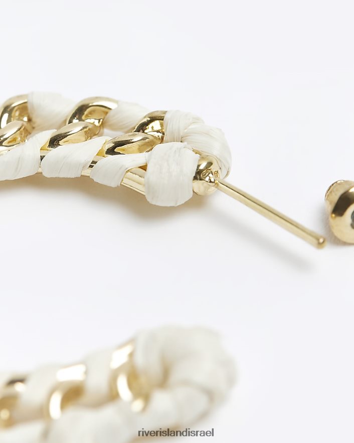 אביזרים River Island לעטוף עגילי חישוק לבן נשים BDZ4084655