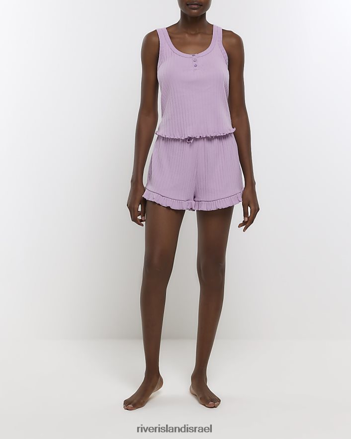 לבוש River Island ווסט ומערכת פיג'מות קצרה סָגוֹל נשים BDZ4084661