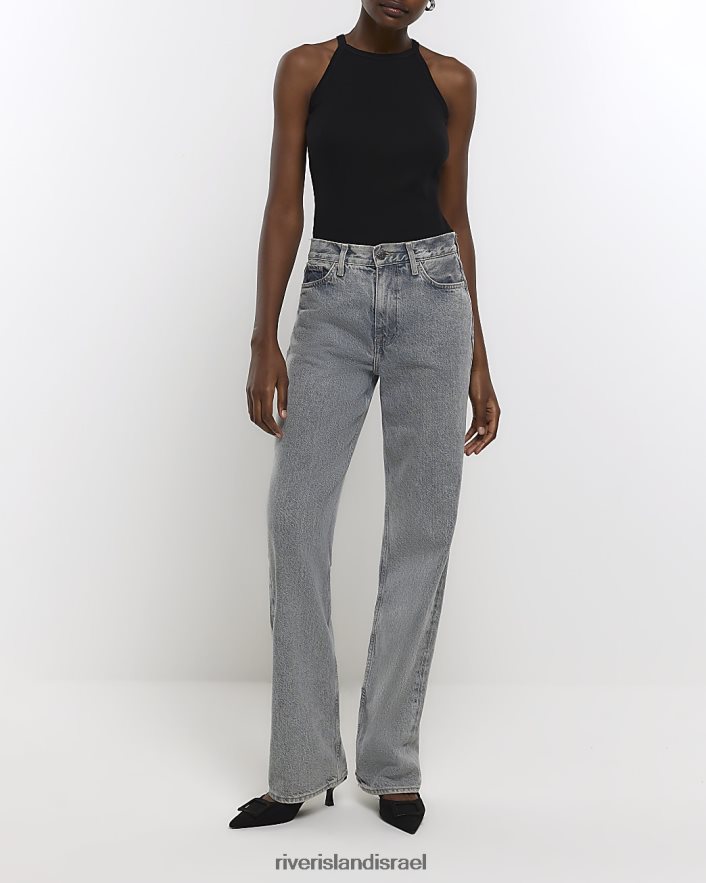 לבוש River Island עליונית של אפוד רייסר שָׁחוֹר נשים BDZ4084662