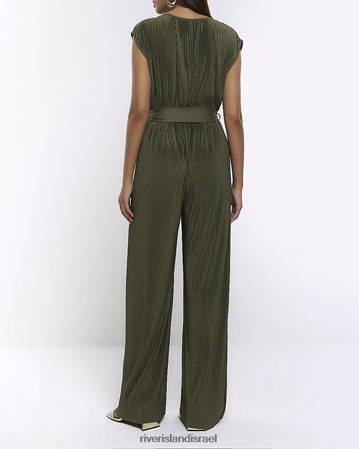 לבוש River Island סרבל לעטוף ללא שרוולים ירוק נשים BDZ4084666