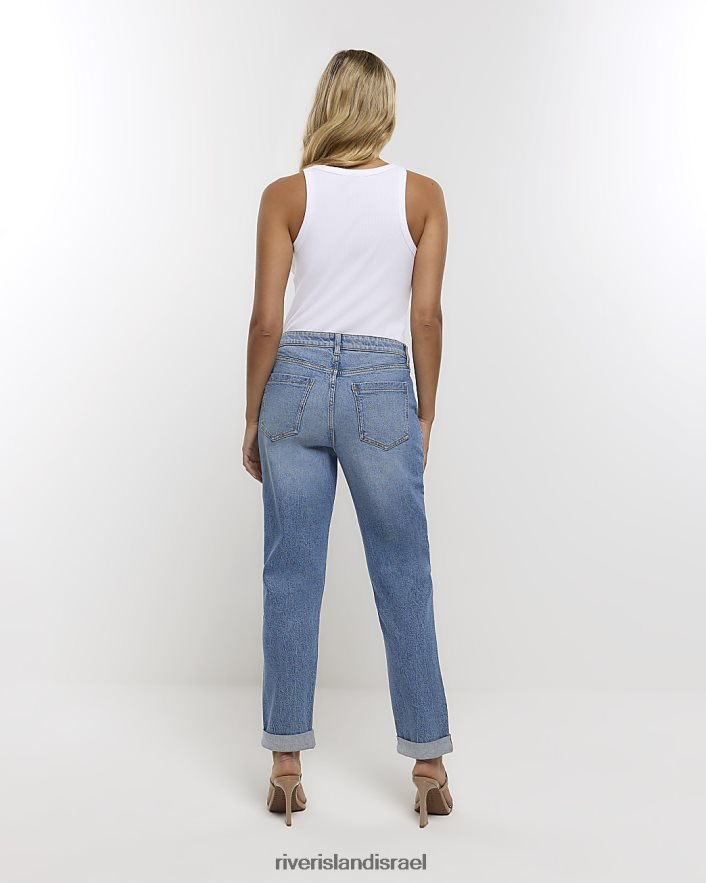 לבוש River Island ג'ינס רגוע ברגליים ישרות כְּחוֹל נשים BDZ4084673