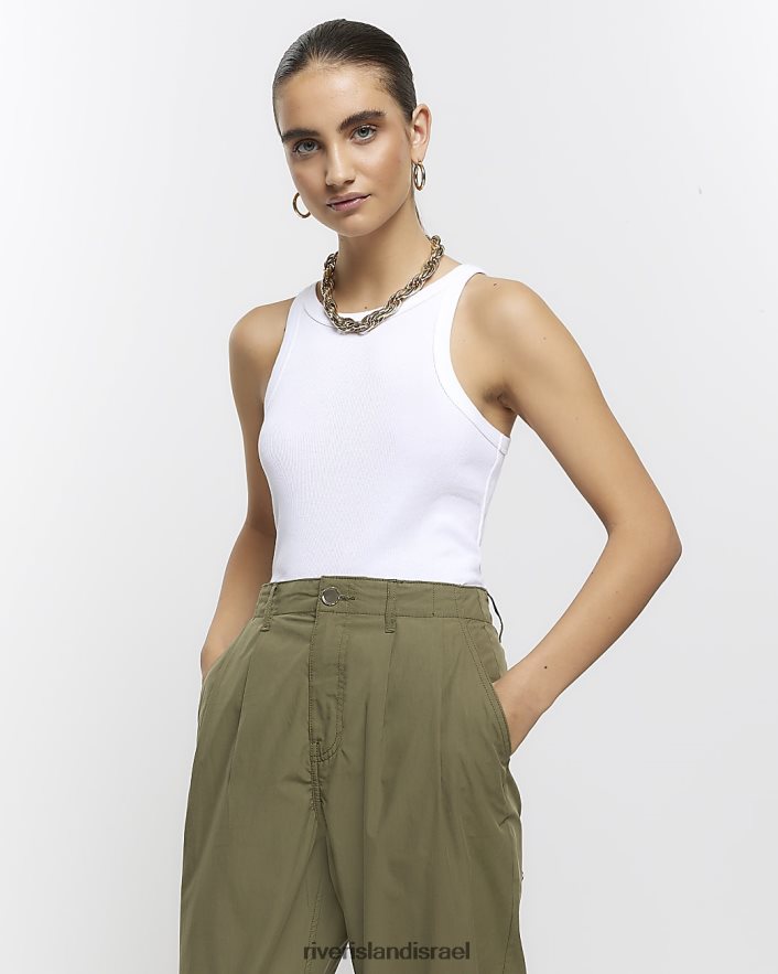 לבוש River Island מכנסיים מחודדים בגזרה גבוהה חָקִי נשים BDZ4084696