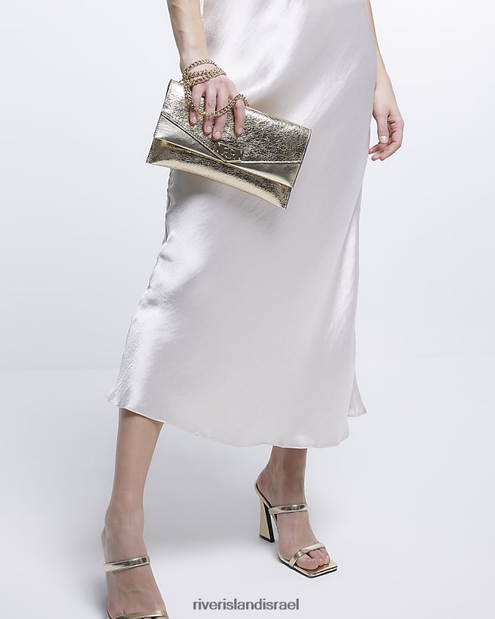 אביזרים River Island תיק קלאץ' עם רצועת שרשרת מתכתית זהב נשים BDZ4084700