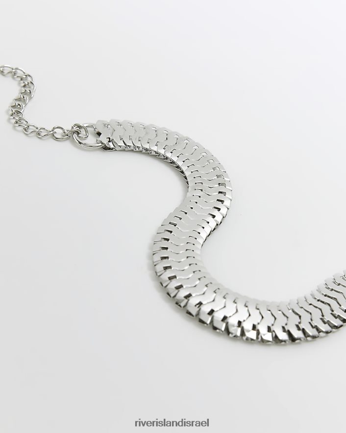 אביזרים River Island שרשרת צ'וקר שמנמנה כסף נשים BDZ4084791