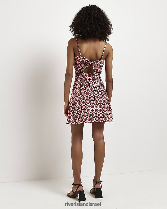 לבוש River Island שמלת מיני משמרת פרחונית אָדוֹם נשים BDZ4084808