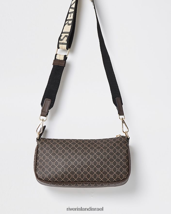 אביזרים River Island תיק מונוגרם מונוגרמי חום נשים BDZ408480