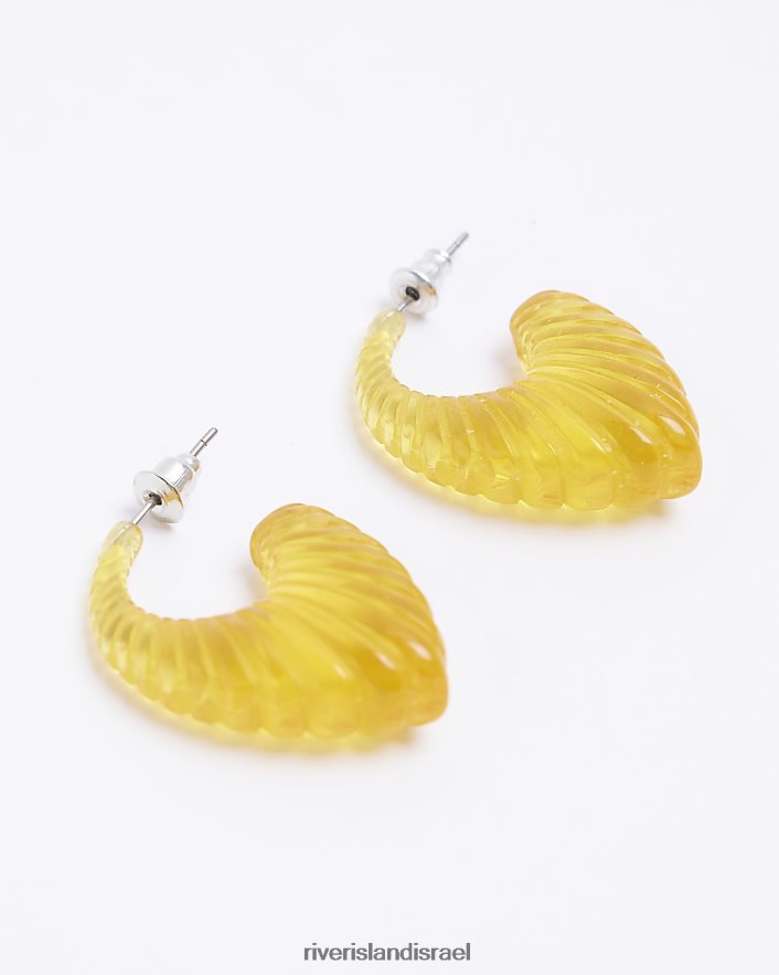 אביזרים River Island עגילי חישוק שרף תפוז נשים BDZ4084881