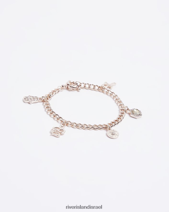 אביזרים River Island צמיד קסם ורוד זהב נשים BDZ4084896