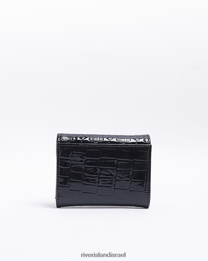 אביזרים River Island מונוגרמה רי לקפל על הארנק שָׁחוֹר נשים BDZ4084897