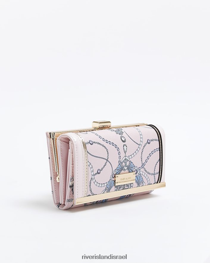 אביזרים River Island ארנק קליפ העליון בהדפס צעיף וָרוֹד נשים BDZ408491