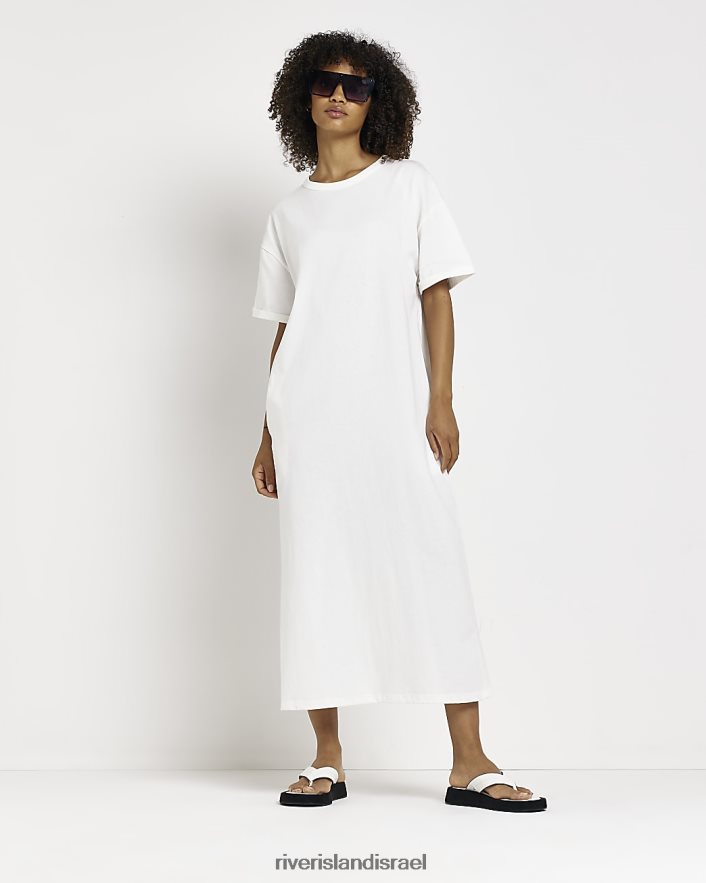 לבוש River Island שמלת מידי של חולצת טריקו אֶבֶן נשים BDZ4085009