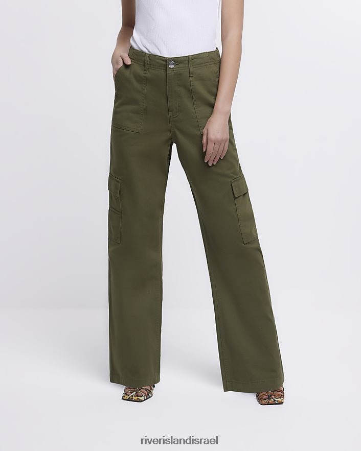 לבוש River Island מכנסי מטען רחבים חָקִי נשים BDZ408500
