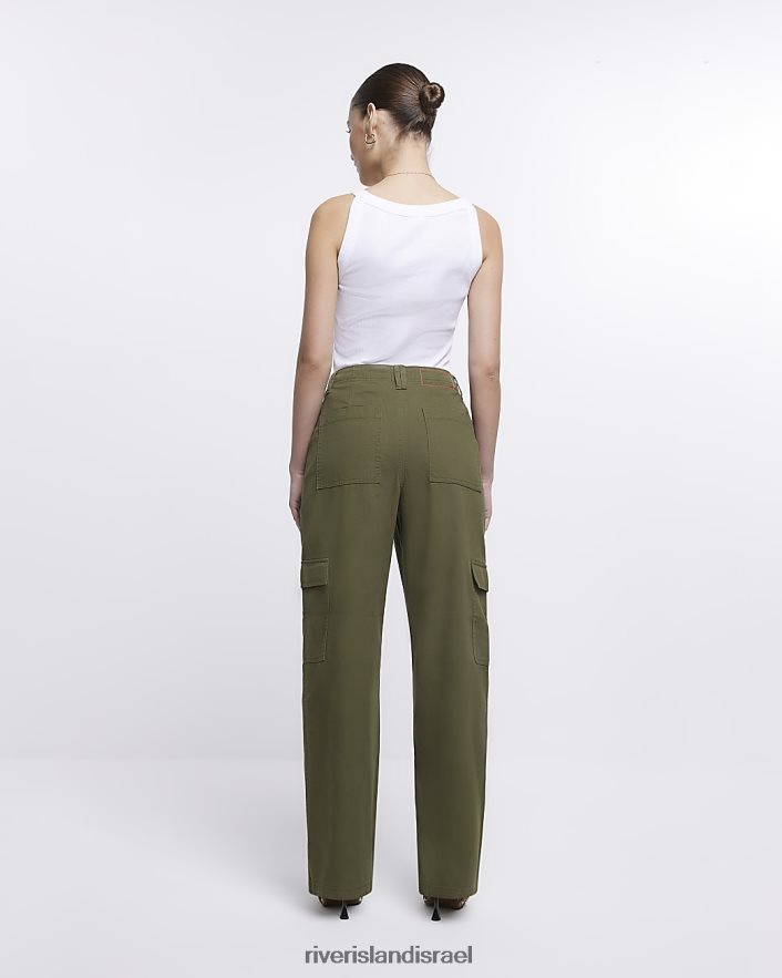 לבוש River Island מכנסי מטען רחבים חָקִי נשים BDZ408500