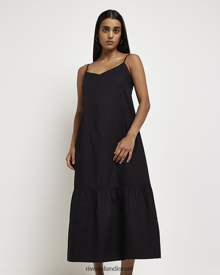 לבוש River Island שמלת מידי להחליק שָׁחוֹר נשים BDZ4085052