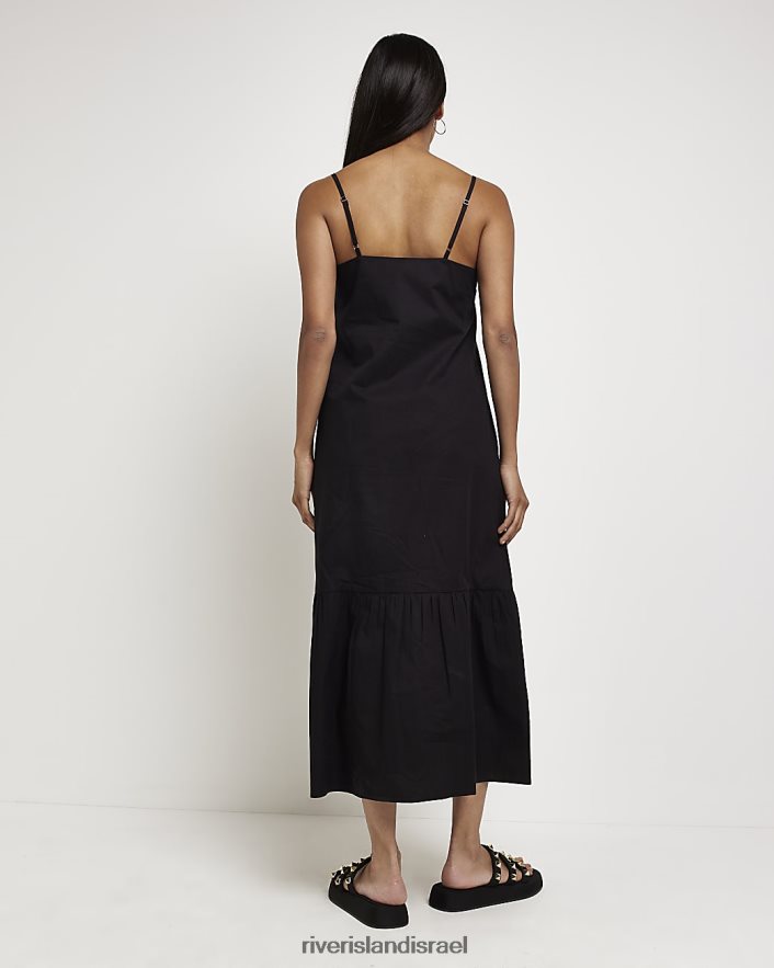 לבוש River Island שמלת מידי להחליק שָׁחוֹר נשים BDZ4085052