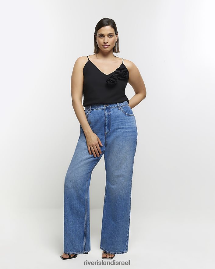 לבוש River Island פלוס עליונית קאמי קורז' שָׁחוֹר נשים BDZ4085074