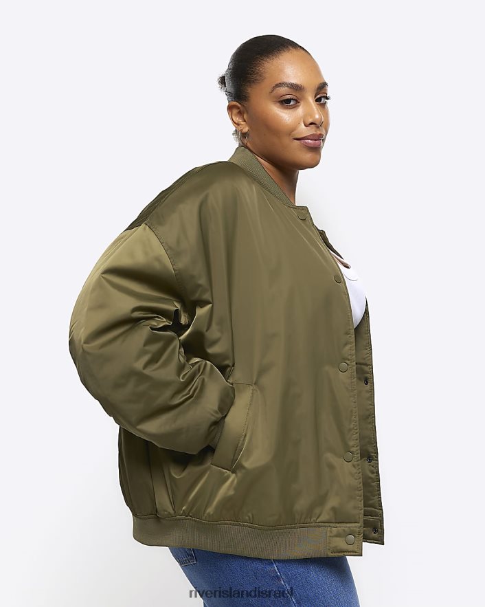 לבוש River Island בתוספת ז'קט בומבר חָקִי נשים BDZ4085097