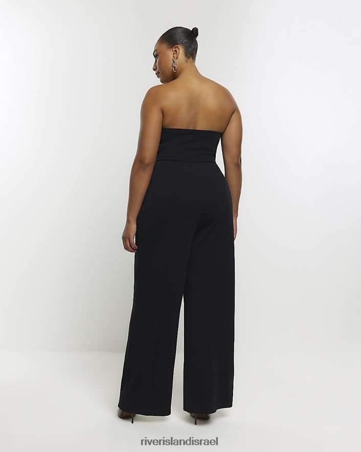 לבוש River Island בתוספת סרבל בנדאו שָׁחוֹר נשים BDZ4085119