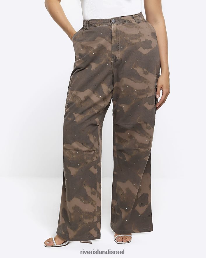 לבוש River Island בתוספת מכנסי מטען מעוטרים בקאמו חָקִי נשים BDZ4085128