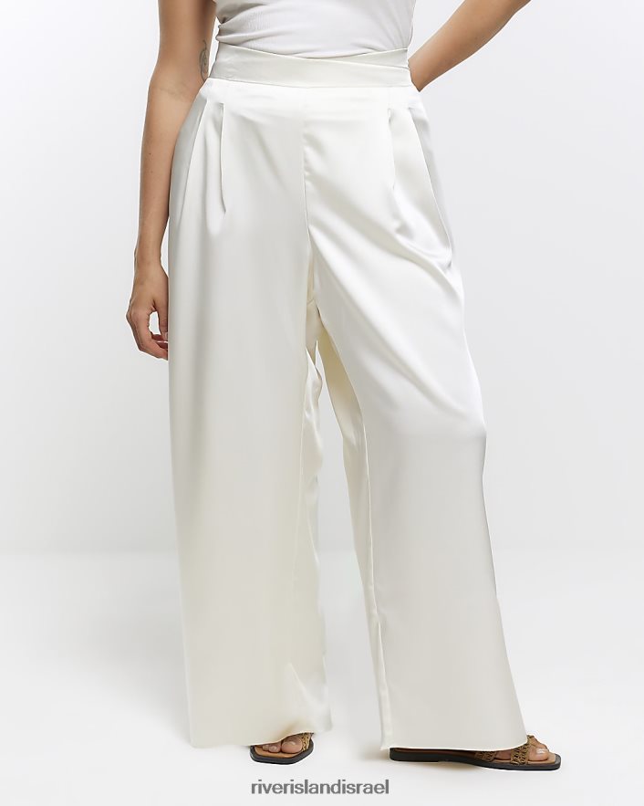 לבוש River Island בתוספת מכנסיים רחבים קרם נשים BDZ4085130