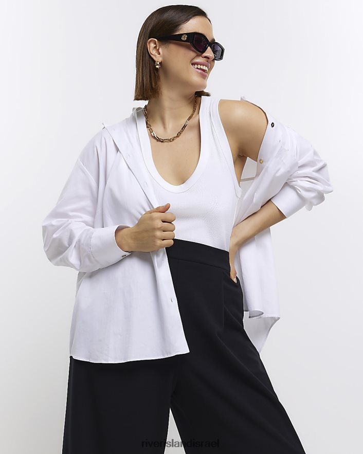 לבוש River Island בתוספת מכנסי צלילה רחבים שָׁחוֹר נשים BDZ4085135