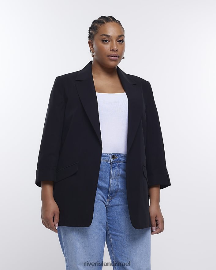 לבוש River Island פלוס בלייזר שָׁחוֹר נשים BDZ4085159