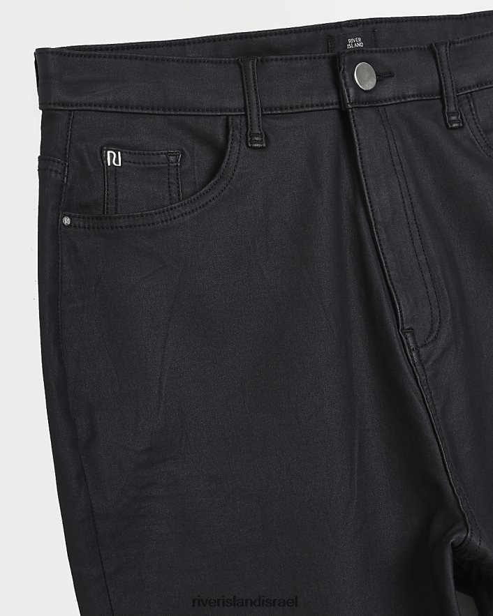 לבוש River Island בתוספת ג'ינס סקיני בגזרה גבוהה שָׁחוֹר נשים BDZ4085217