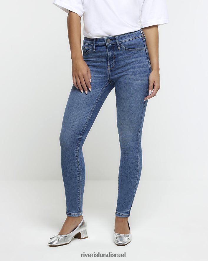 לבוש River Island ג'ינס מחטב בגזרת סקיני קטן כְּחוֹל נשים BDZ4085220