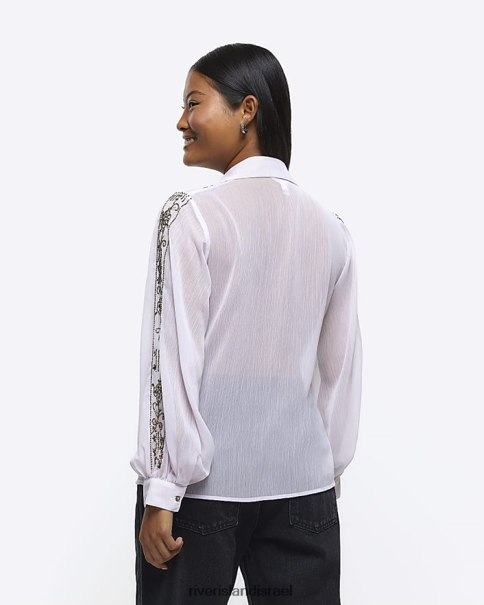 לבוש River Island חולצה מעוטרת קטנה סָגוֹל נשים BDZ4085257