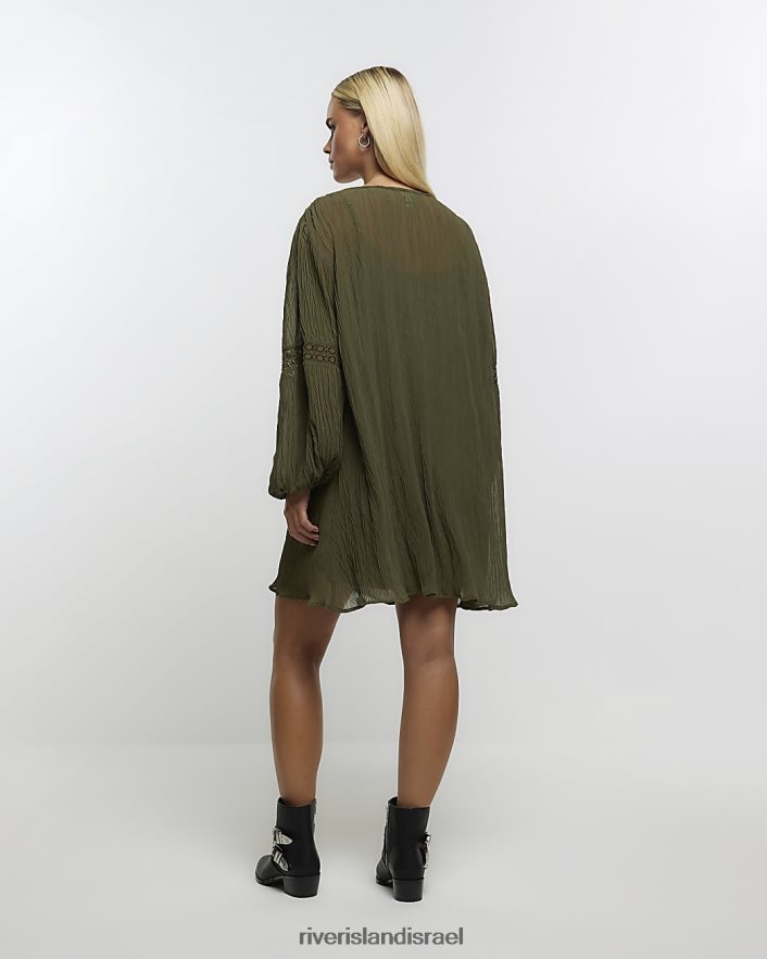 לבוש River Island שמלת מיני חלוק תחרה קטנה חָקִי נשים BDZ4085275