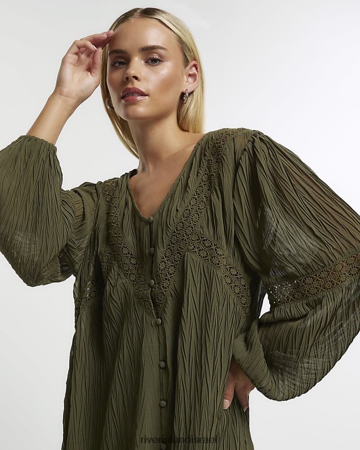 לבוש River Island שמלת מיני חלוק תחרה קטנה חָקִי נשים BDZ4085275