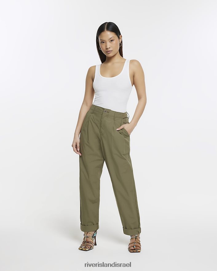 לבוש River Island מכנסי צ'ינו קטנטנים חָקִי נשים BDZ4085297
